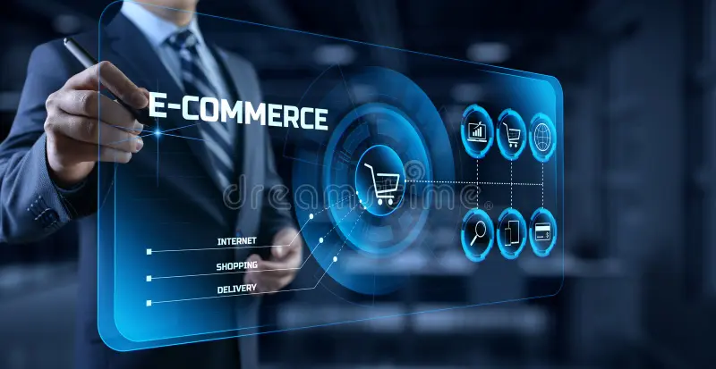 e commerce online shopping business technology concept screen e commerce online shopping business technology concept screen 207950081